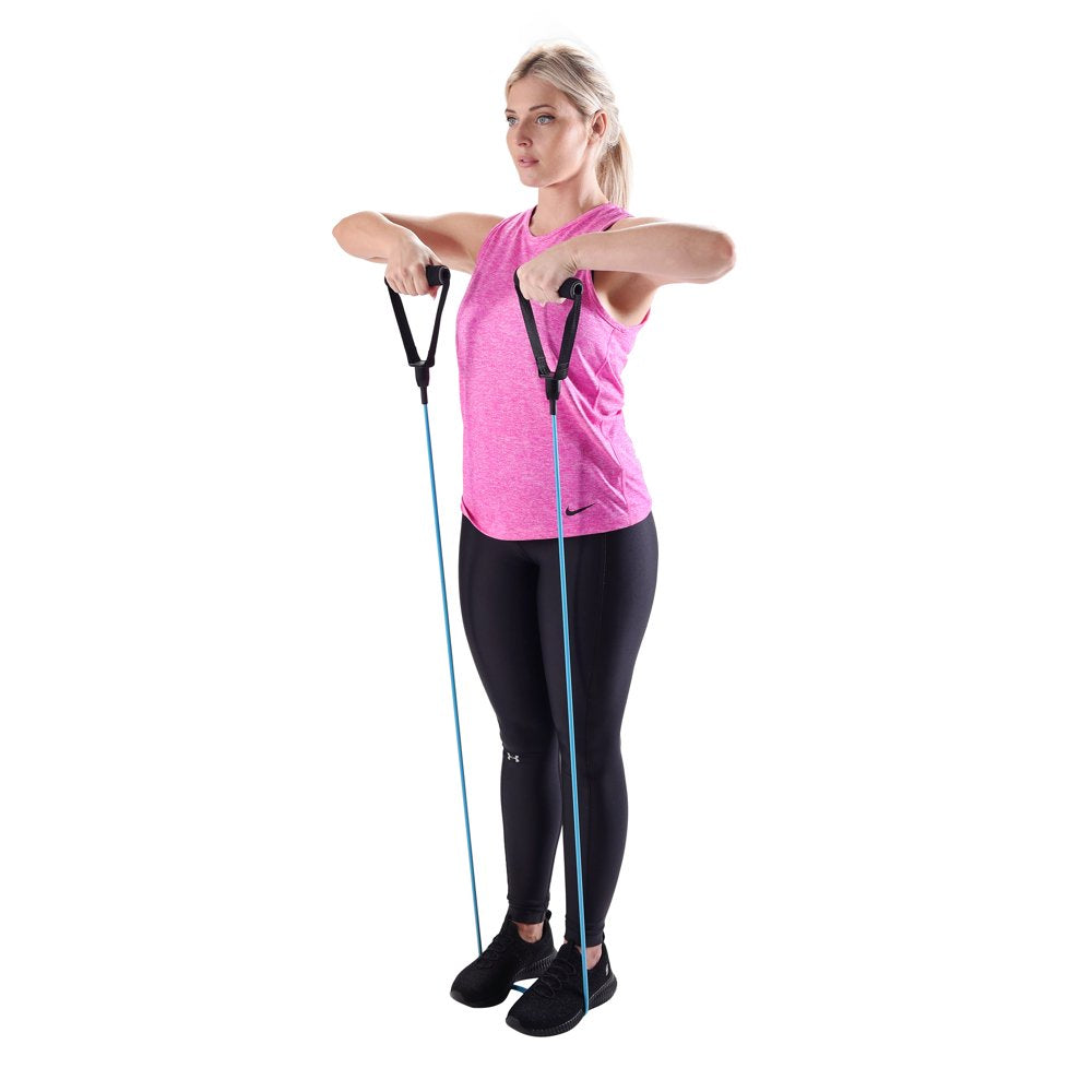 Resistance Tube Exercise Band, Light Resistance, Blue