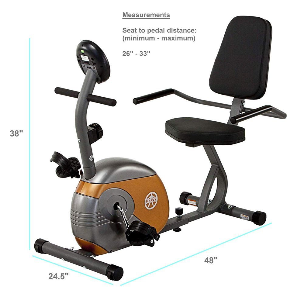 ME709 Recumbent Magnetic Exercise Bike Cycling Home Gym Equipment