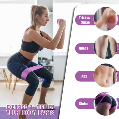 Resistance Bands for Legs and Butt Exercise Bands - Non Slip Elastic Booty Bands, 3 Levels Workout Bands Women Sports Fitness Band for Squat Glute Hip Training